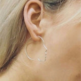 Sleek-Chiq Silhouette Hoops in Gold or Silver