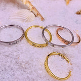 Name-Engraved Personalized Band-style Ring in White, Yellow or Rose Gold