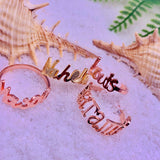 Exquisite Personalized Nameplate Ring in White, Rose or Yellow Gold