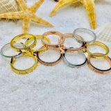 Name-Engraved Personalized Band-style Ring in White, Yellow or Rose Gold