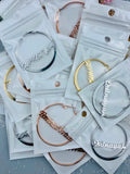 Signature Statement Hoops in White, Yellow or Rose Gold