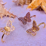 Elegant Handmade "Bejeweled Butterfly" Ring